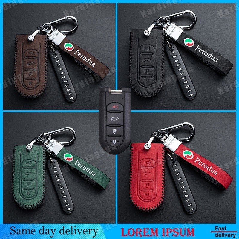 Perodua Bezza / MYVI / Aruz Keyless Remote Car Key leather Cover Case