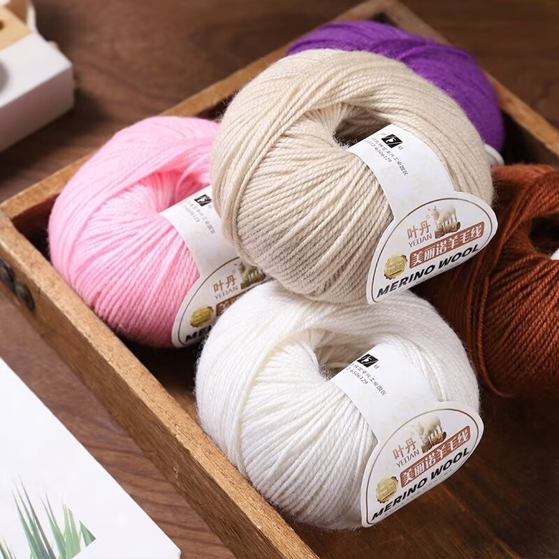 50 กรัม/ม้วน Soft Merino เส้นด้ายขนสัตว์ 3 ชั้น Anti-pilling เป็นมิตรกับสิ่งแวดล้อม 2 มม.สําหรับมือถักขนสัตว์โครเชต์เสื้อกันหนาวผ้าพันคอด้ายขนสัตว์