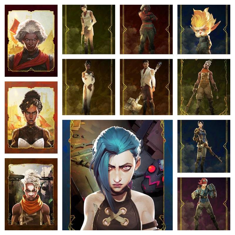 Arcane Charater โปสเตอร์ Arcane Jinx โปสเตอร์ Wall Art พิมพ์ของขวัญเกม Arcane บทบาทเกมตกแต่งห้อง