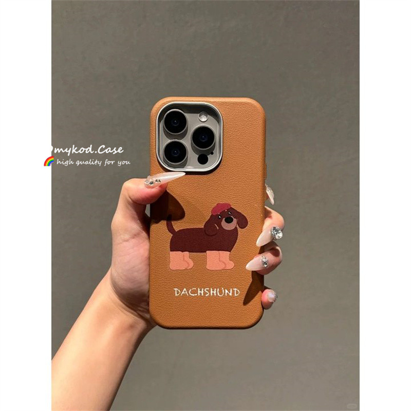 SAMSUNG ปลอกหนังสําหรับsamsung S21 S22 S23 S24 Plus Ultra S20FE S23FE S24FE A51 A31 A21s A20s A03 A16 A06 เคสโทรศัพท์INSเกาหลีน่ารักไส้กรอกสุนัขLanyard Anti Drop Protection Soft Cover