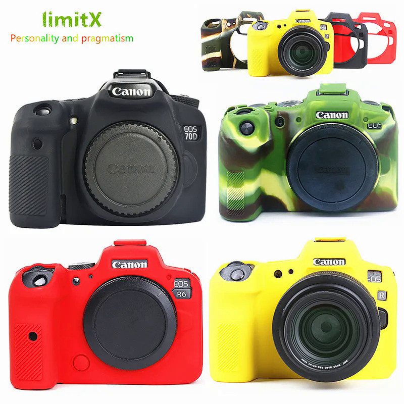 Soft Silicone Skin Case Protective Body Cover DSLR Camera Bag For Canon EOS R100 R8 R7 R6 R6II R5 R1