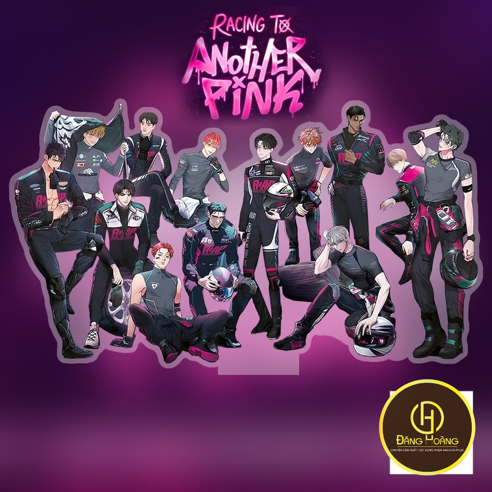 Bomtoon 2024 คําอวยพรของฤดูกาลแข่งไปยังการตกแต่งโต๊ะเรียนโมเดลสแตนดี้สีชมพูอีก