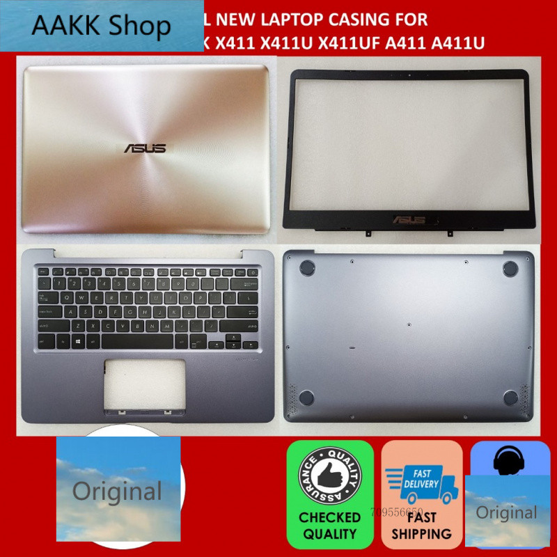 ♣ ใหม่ ASUS VIVOBOOK X411 X411U X411UF A411 A411U S410U SERIES LCD BACK COVER FRONT CASING A & LCD B