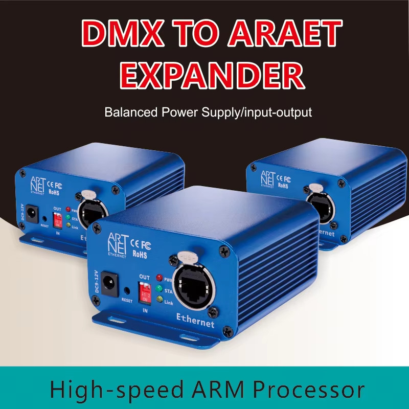 Artnet to DMX controller DMX512 converter ArtNet 1024 คอนโทรลเลอร์ 3 พินเอาต์พุต LAN DMX ArtNet คอนโ