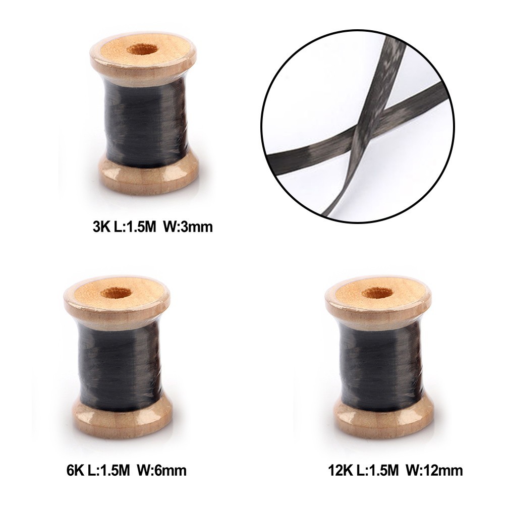 Lala_เบ็ดตกปลาคุณภาพสูงคาร์บอนไฟเบอร์ Binding Line Rod Guide Wrapping Line Ring Thread