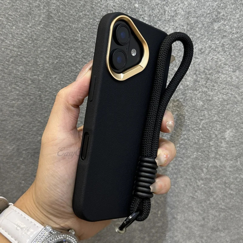 ชุบเคสโทรศัพท์เชือกเส้นเล็กสีทึบเรียบง่ายสําหรับ ไอโฟน 16 15 14 13 12 มือโปร สูงสุด 16 บวก 11 กันกระแทกป้องกันนุ่มปกหลัง