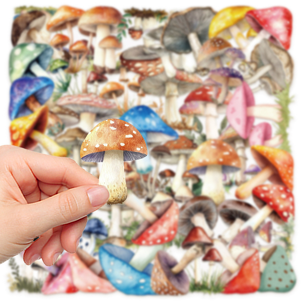 50 ชิ้น เห็ด สัตว์เลี้ยง สติ๊กเกอร์ทรานพาแรนท์พลาสติก - รูปที่ 3