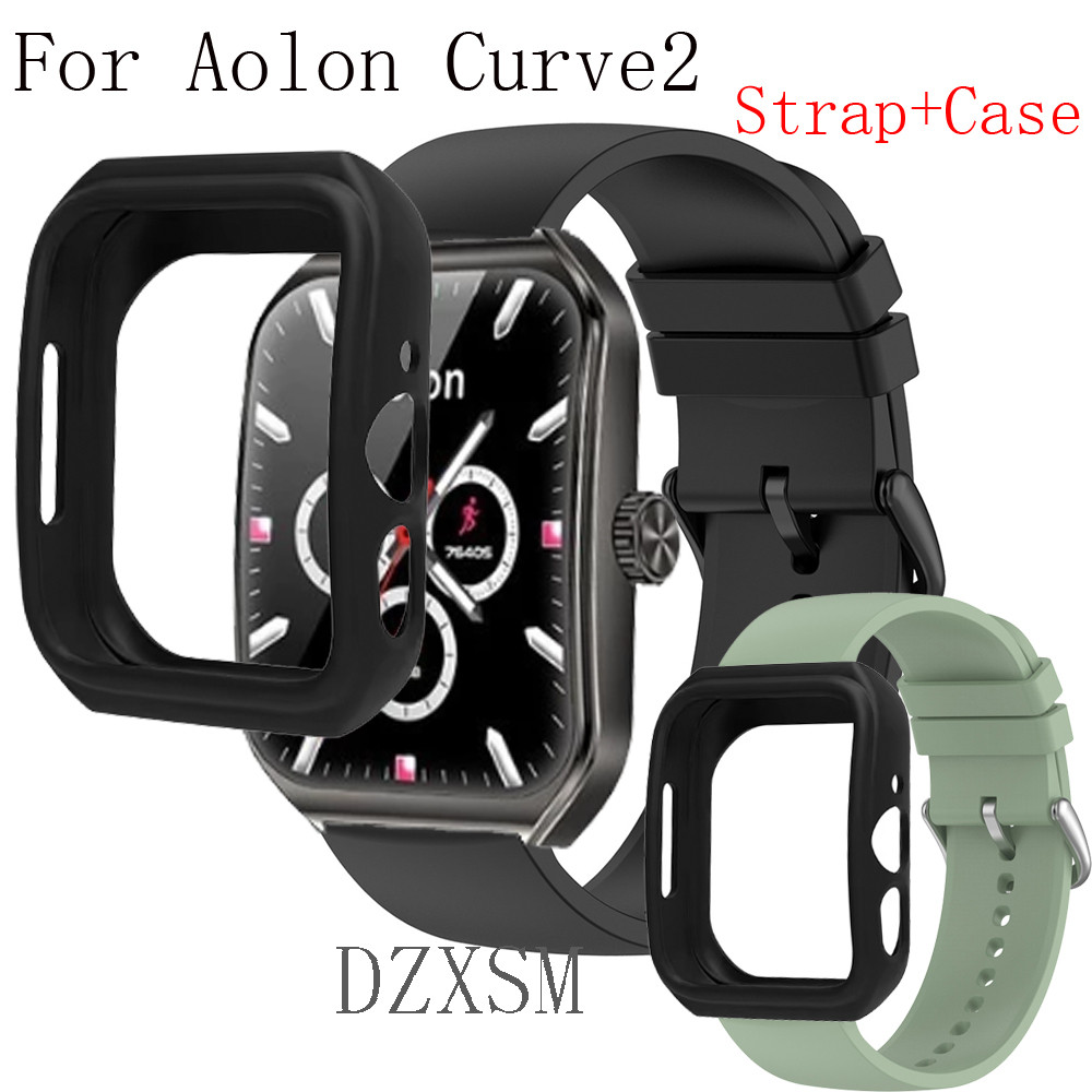 Aolon Curve2 เคสสมาร์ทวอทช์เกราะป้องกันหน้าจอสําหรับ Aolon Curve 2 สายนาฬิกาสมาร์ทวอทช์สายรัดข้อมือซ
