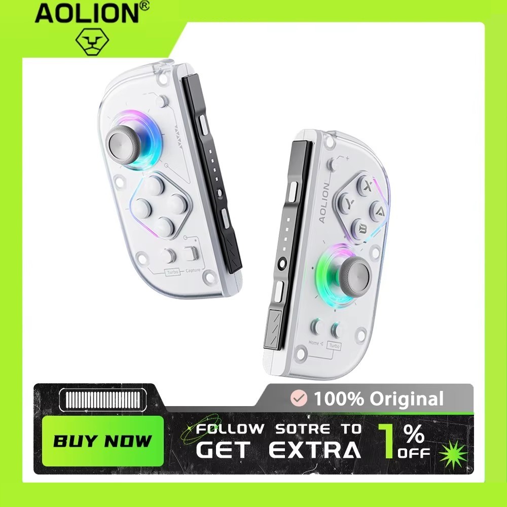 Aolion J20 ไร้สาย Knight ซ้ายและขวา Gamepad สวิทช์ Motion Sensing Hall จอยสติ๊ก Custom Gaming Contorllers เกมอุปกรณ์เสริม
