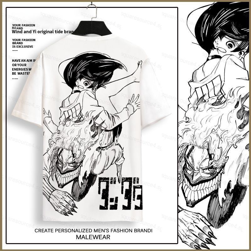 Dandadan Okarun T-shirt เสื้อยืดสั้นทรงหลวมอินเทรนด์อเนกประสงค์สำหรับฤดูร้อนcotton