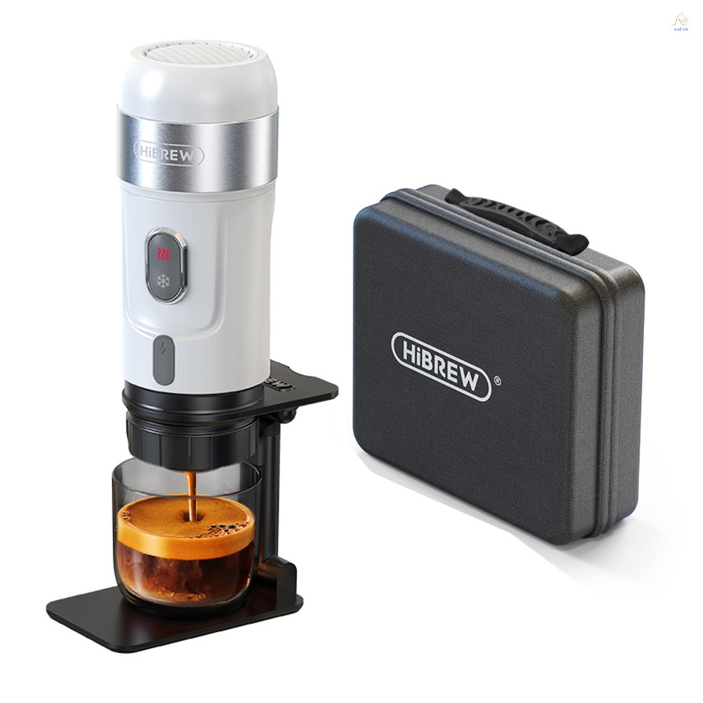 Hibrew เครื่องชงกาแฟแบบพกพาสําหรับรถยนต์และบ้าน 3 in 1 เครื่องชงกาแฟไฟฟ้าทํางานร่วมกับแคปซูล DG/NES 