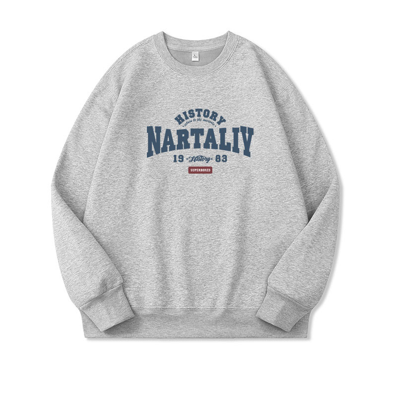 COD (จัดส่งภายใน 2 วันจากกรุงเทพฯ) เสื้อกันหนาวแขนยาว เสื้อยืดคอกลมพิมพ์ลาย เสื้อเชิ้ตลำลองทรงหลวมใส่สบาย M-XXXL