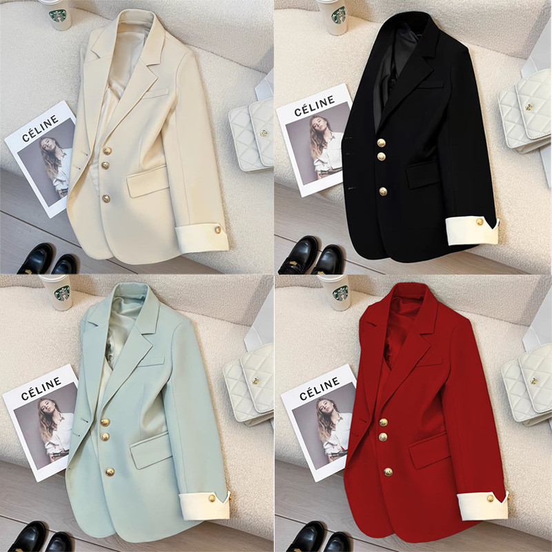 【พร้อมส่ง】MSD สูท ของผู้หญิง ฤดูใบไม้ผลิ รูปแบบใหม่ เวลาว่าง อารมณ์ ขนาดใหญ่ ความรู้สึกหรูหรา เสื้อโค้ท blazer