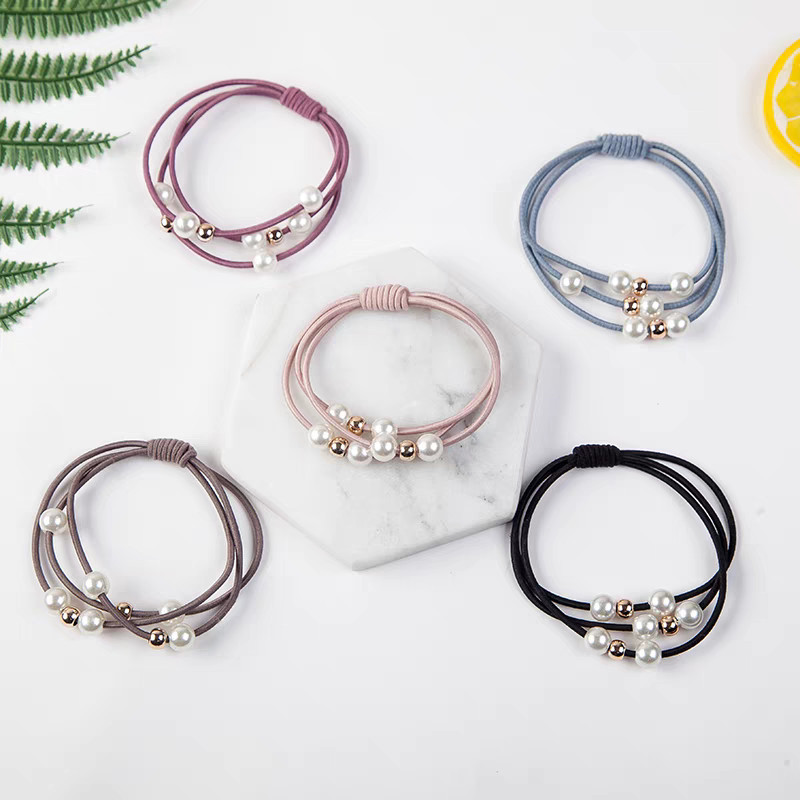 Crystal ยางรัดผมมุก ยางรัดผมเกาหลี ใส่ได้ทุกวัน - รูปที่ 5