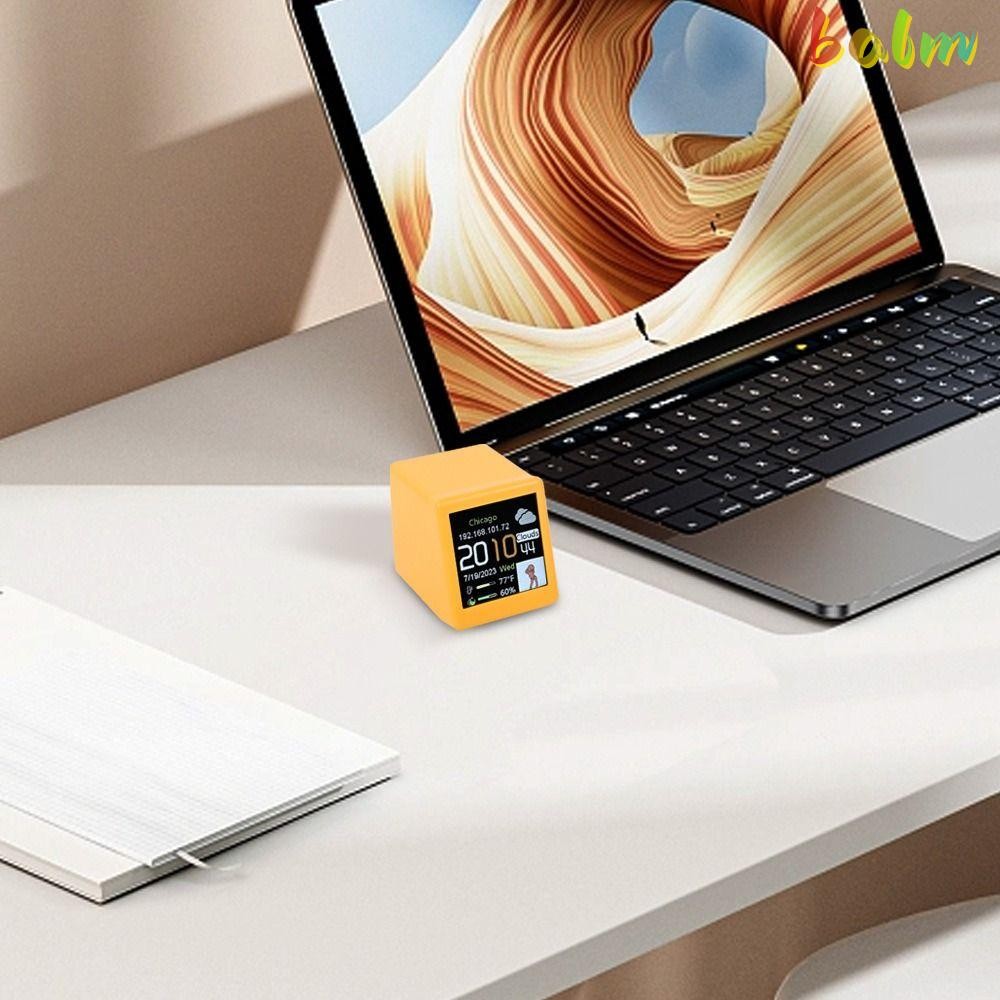 Balm สถานีพยากรณ์อากาศ,พร้อมนาฬิกาอัจฉริยะ Gif Animation WiFi แบบเต็มหน้าจอ,การชาร์จ USB พลาสติกสร้างสรรค์อัลบั้ม Lectronic นาฬิกาตั้งโต๊ะขนาดเล็กบ้าน