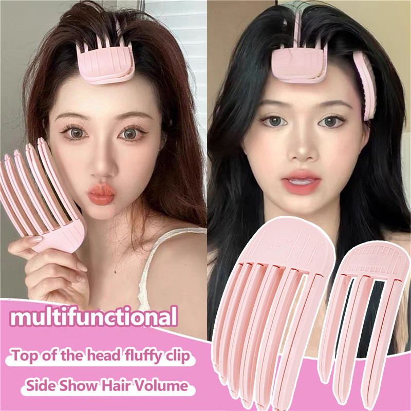 สูง Cranial Top อุปกรณ์เสริมลมพลาสติกหวีผมรากธรรมชาติ Fluffy คนขี้เกียจไม่มีร่องรอยคลิปผมเครื่องประดับผม
