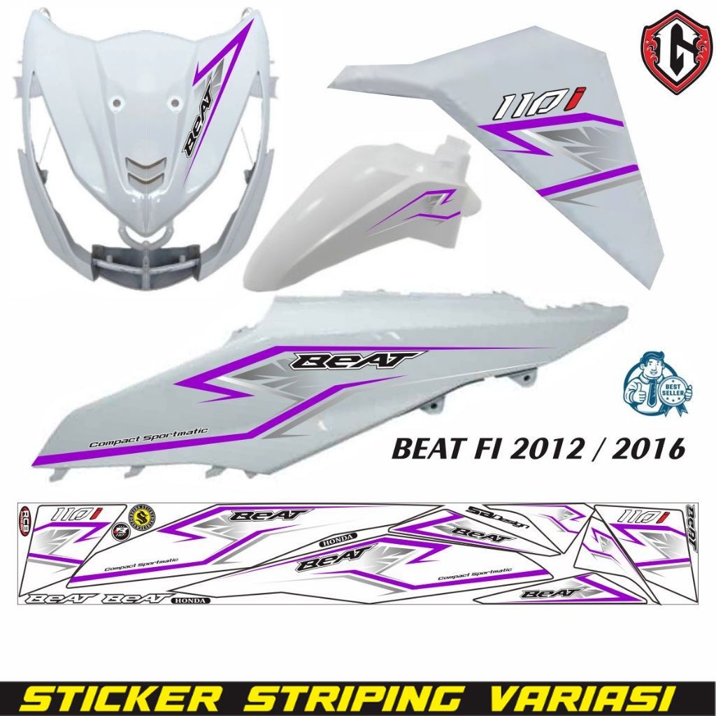 POLET LIST สติ๊กเกอร์ STRIPING BEAT FI 2012/2015 LINE V1 สติ๊กเกอร์