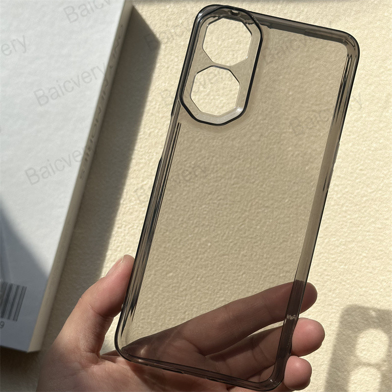 สําหรับ ZTE Nubia Neo 5G / Nubia Neo 2 Z2352N Shock Proof Non-Slip โปร่งใสสีดํา Clear Soft TPU ซิลิโคนปกหลัง