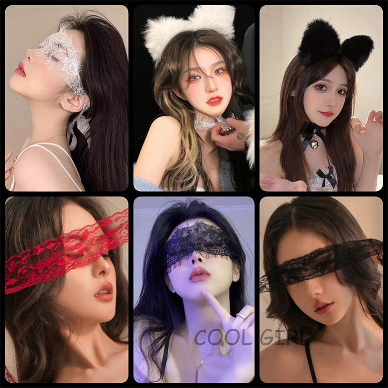 🖤girl🖤หน้ากากตาลูกไม้ หน้ากากปาร์ตี้ ที่คาดผมหูแมว มีหลายสไตล์ให้เลือก ส่งจากไทย