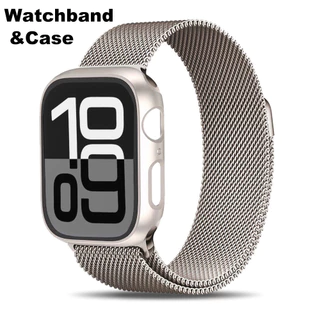 【พร้อมส่ง】เคสนาฬิกาข้อมือ และสายคล้อง สเตนเลส โลหะ สําหรับ Watch band 42 มม. 46/49/41/45/40/44/38 มม. 42 มม. iWatch ultra 10 9 8 5 4 3 SE 6 7