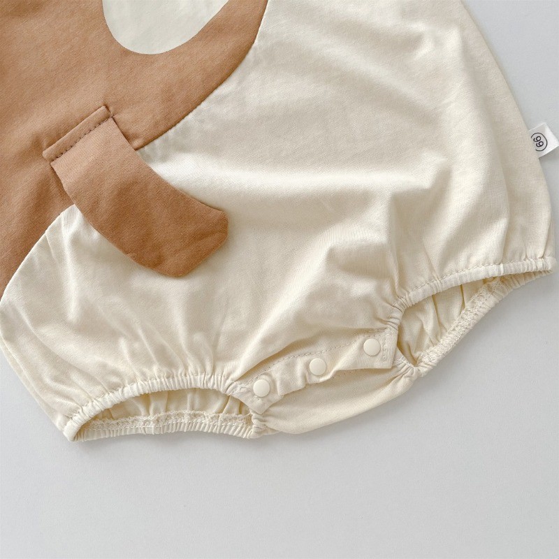 บอดี้สูทเด็กฤดูร้อนแขนสั้นเหมาะสมกับเด็กทารกหญิงการ์ตูนหมี ชุดรอมเปอร์ 0-2ปีเสื้อผ้าเด็ก - รูปที่ 4