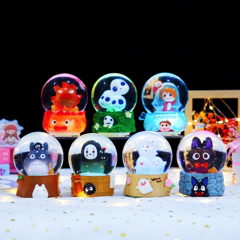 🎃 น่ารักมากโดนตกเต็มๆ กล่องจุ่ม โมเดลโคมไฟ TOTORO วัสดุเรซิ่น มีการ์ด มีหลากหลาย SET ให้เลือก ( 1 กล