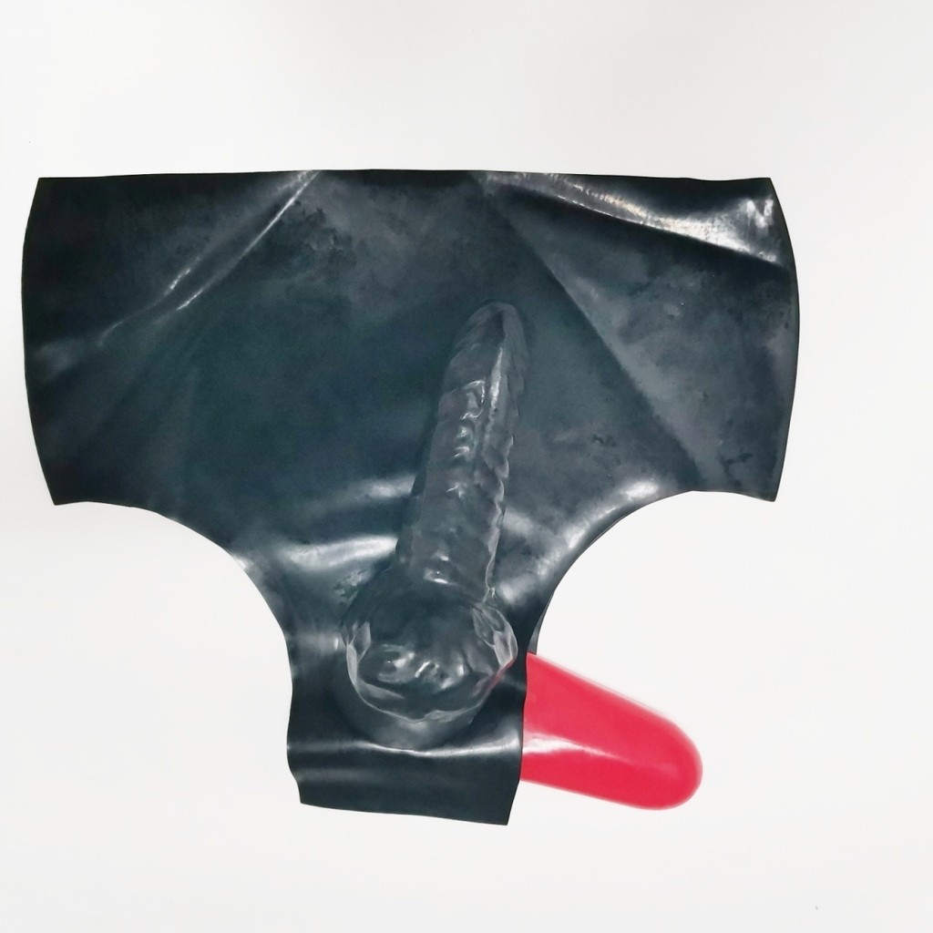 ชุดชั้นในน้ํายางสีดําชายชุดคู่กางเกงขาสั้นน้ํายางครั้งเดียวขึ้นรูปชุดชั้นในน้ํายางยืดหยุ่นสูง - รูปที่ 3