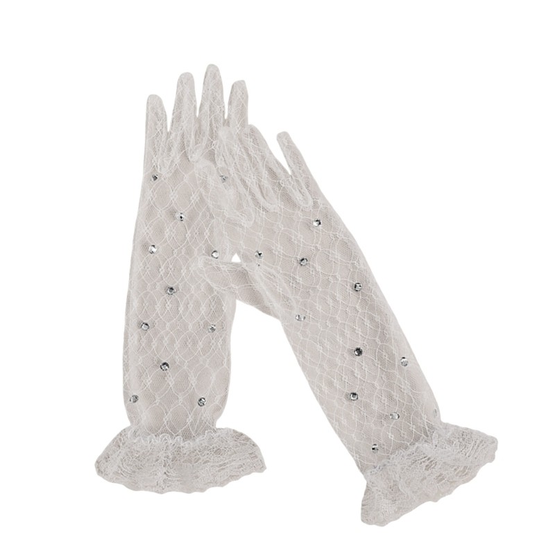 WHEATI ชุดถุงมือลูกไม้สำหรับเด็ก พร้อมลายละเอียดสำหรับวันเกิดและโอกาสพิเศษ - รูปที่ 2