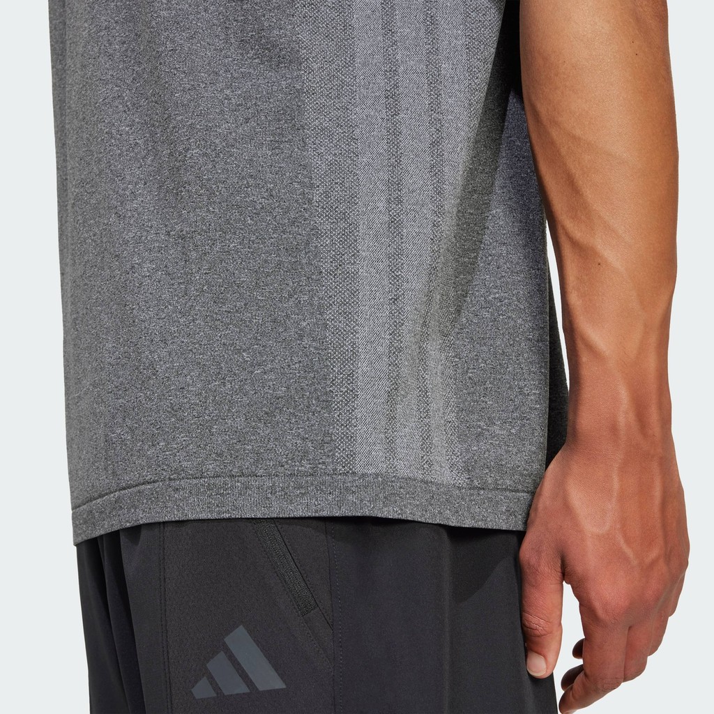 adidas Gym & Training Train Essentials Structure Tee Men Grey JX2710 ราคา ถูกที่สุด ดีลบีเคเค แกลเลอรีภาพที่ 8