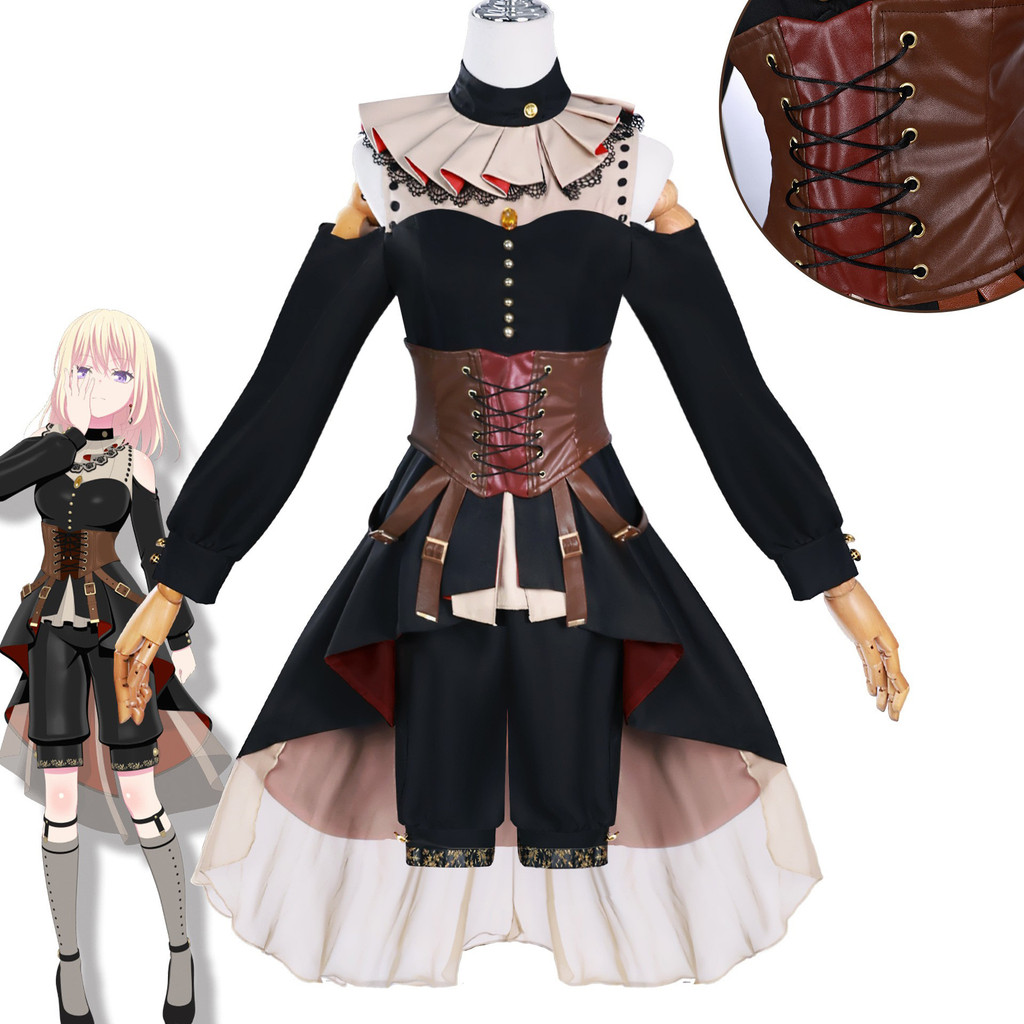 ดรีมบ้าน! Ave Mujica Uika Misumi Cos เครื่องแต่งกายชุด Doloris คอสเพลย์เครื่องแต่งกายการแสดงบนเวที