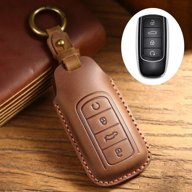 Luxury Leather For Chery Omoda 5 C5 Tigo 7 8 Pro Max Tigo 7 8 Plus Arrizo 5 Plus Keychain Car Keys A
