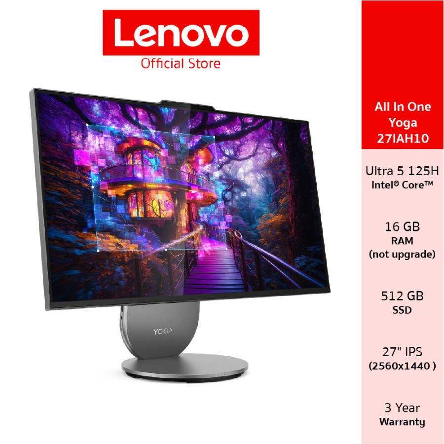 Lenovo Yoga AIO 27IAH10(F0J20009TA)Intel Ultra 2 125H 16GB SSD 512GB 27" IPS