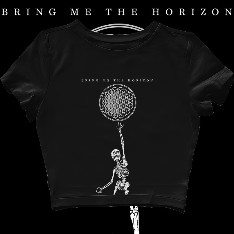 MTWON CROP TOP BMTH SKULL | BRING ME THE HORIZON BAND METAL ROCK MUSIC | GRUNGE GRUNGE GRUNGE GRUNGE