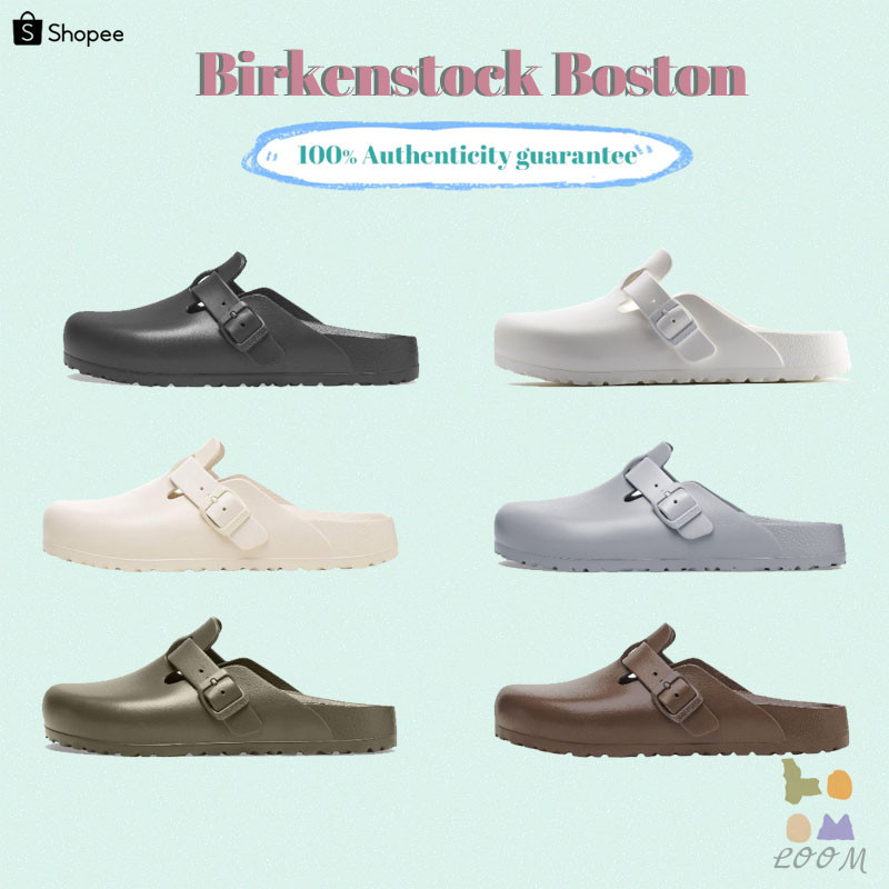 ✨พรีออเดอร์（100% รับประกันของแท้&จากเกาหลี🇰🇷）รองเท้าแตะ Birkenstock Boston Black/White รุ่นเด็ด ทรงมาแรง ได้ทั้งชายหญิง