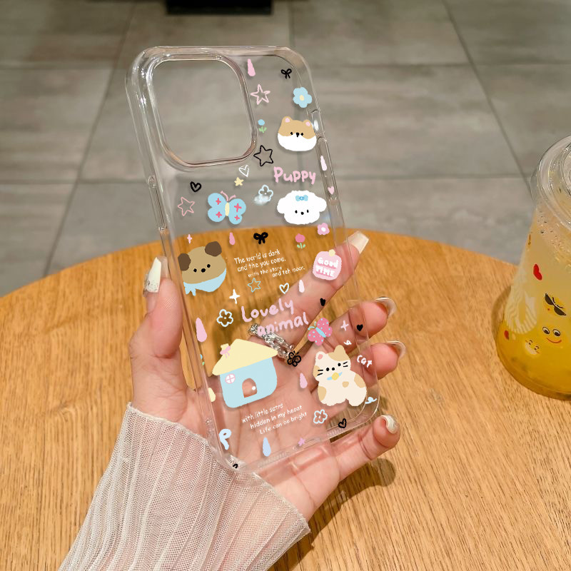 🍄SUN🍄เคสใสขอบแข็งใสบางเฉียบสูงสำหรับมือถือไอโฟน 11 12 13 14 15 16 PRO MAX XR XSMAX 7/8PLUS XS 14 15 16 PLUS #073