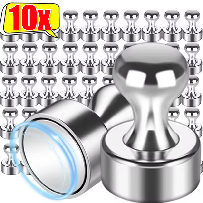 ตะปูแม่เหล็กแรงสูง 2/4/6/10 ชิ้น / แม่เหล็กปากกาไวท์บอร์ดตู้เย็น / หมุดเก็บเสื้อผ้าที่สําคัญ