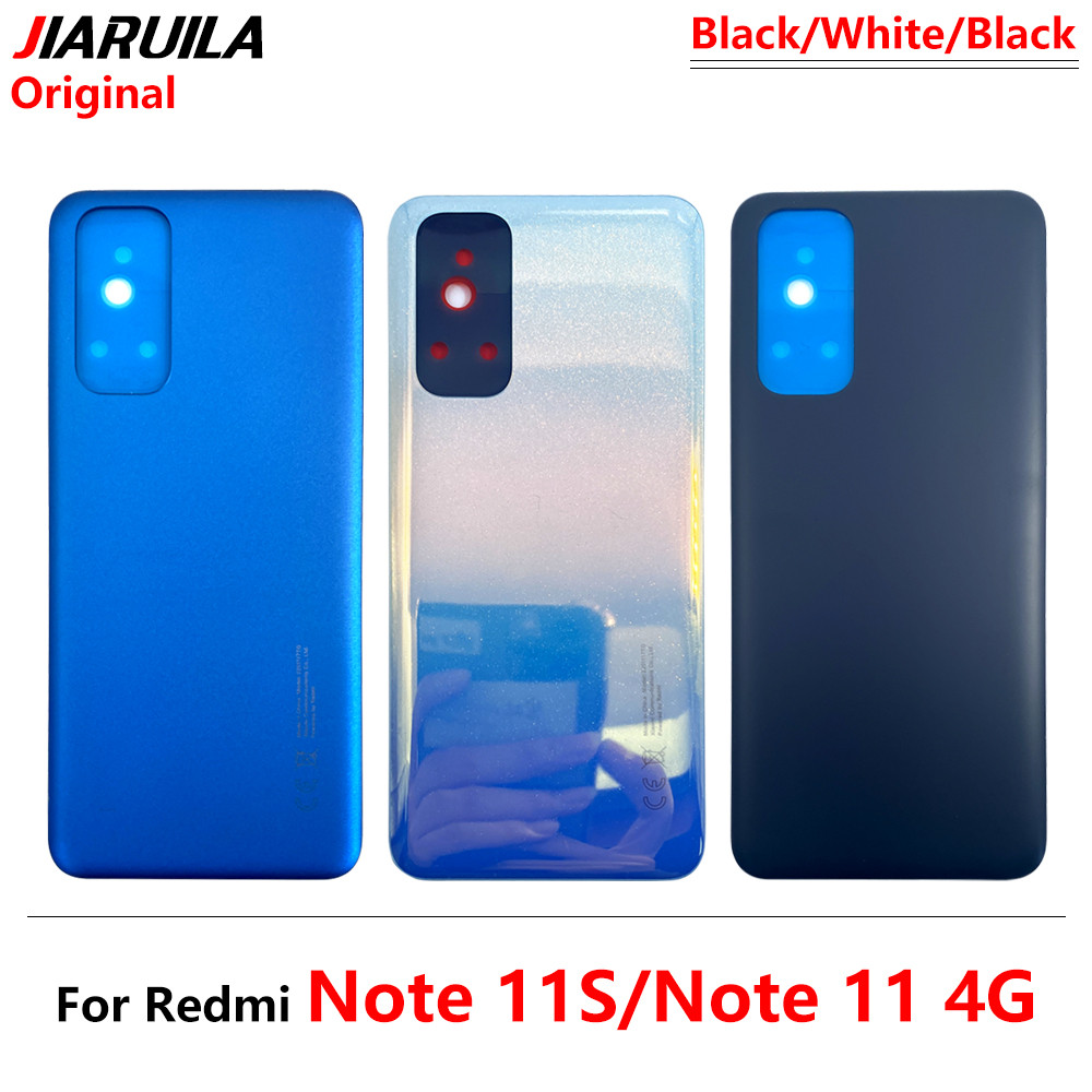 ฝาหลังกระจกสำหรับ Redmi Note 11S / Redmi Note 11 4G ฝาครอบแบตเตอรี่ ฝาหลังแบตเตอรี่ทดแทน