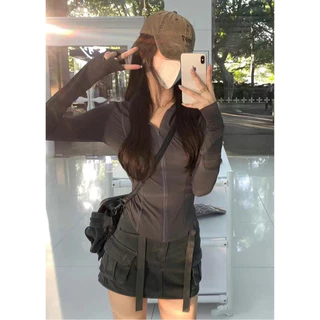 GAVELLA เสื้อกีฬา เสื้อคลุมกันแดด เสื้อเย็น ซิปปิดหน้า กันยูวี UPF50+ เนื้อผ้าบางใส่สบาย