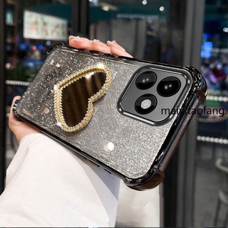 สําหรับRedmi note 14 5G note 14 Pro 5Gหมายเหตุ 14 Pro Plus 5Gเคสโทรศัพท์กันกระแทก3D Loveกระจกแต่งหน้ากรณีนุ่ม - รูปที่ 2