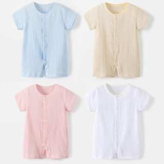 ผ้าฝ้าย 100%, ชุดจั๊มสูทเด็กแขนสั้น, ชุดรอมเปอร์สําหรับเด็กฤ…