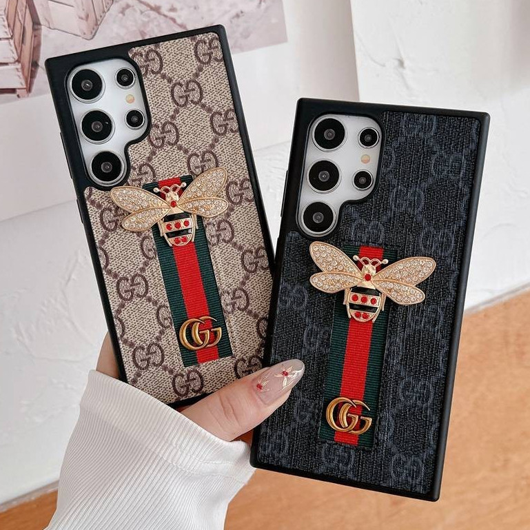 SAMSUNG ใหม่หนังกันกระแทกBeeแฟชั่นโทรศัพท์มือถือสําหรับSamsung Galaxy S25FE S25 Ultra S24FE S21 S22 S23 FE S24 Ultra S22 Ultra S23 Ultra S24 S25 Plus + S21 Ultra S21FE S20FE Note20 Ultra Note10 Plus Note9 Note8  Anti-Fallเคสโทรศัพท์