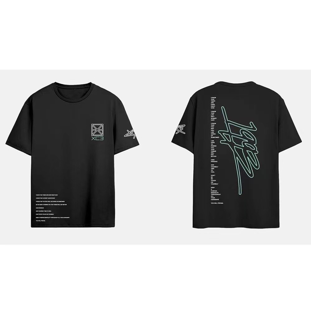 MARK TUAN XC3 GOT7 ตัวแทนผ้าฝ้ายคอกลมพิมพ์ลาย S-5XL