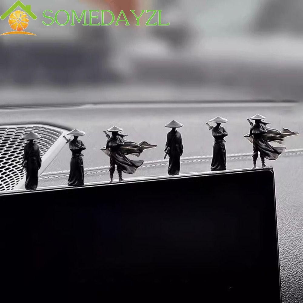 SOMEDAYZL 6 ชิ้น/เซ็ตจีนดาบรูป,การ์ตูนประณีตรูปปั้นรถเครื่องประดับ,รุ่น Mini โบราณดาบ Miniatures รูปแบบของขวัญ