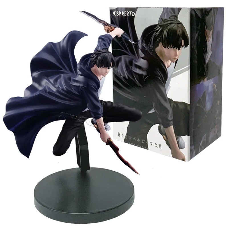 Solo Leveling Shadow King 18 ซม. ต่อสู้ Sung Jin-Woo รูปภาพเคลื่อนไหวเครื่องประดับ Combat Edition Cheng Xiaoyu รุ่น