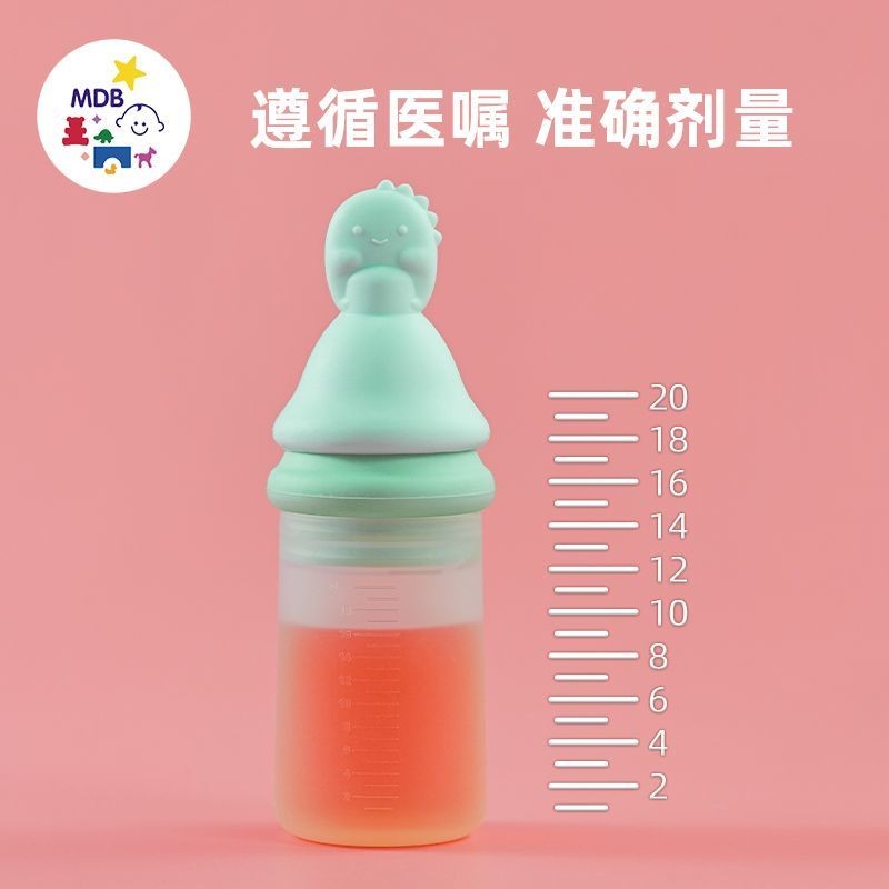MDB婴幼儿卡通硅胶喂哺器宝宝喂药器挤压式喝水吃药神器防呛奶嘴20250509