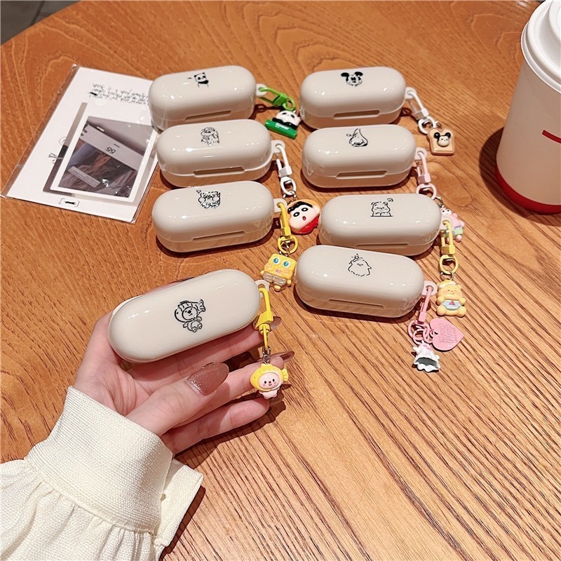 เคสป้องกันหูฟังบลูทูธสีขาวน้ำนมน่ารักสำหรับ Sony WF-C510