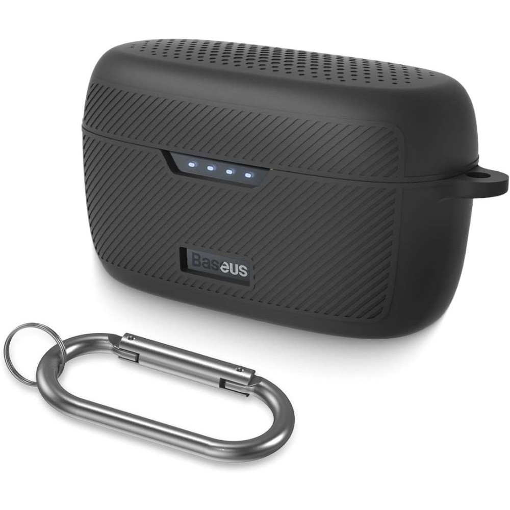 ฝาครอบเคสสําหรับ Baseus Bowie MA10, เคสหูฟังซิลิโคนอ่อนนุ่มป้องกัน LED ด้านหน้าที่มองเห็นได้