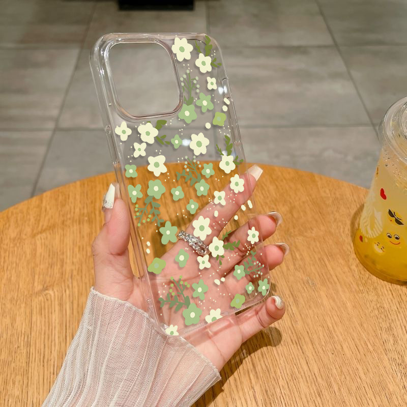 SUN เคสใสขอบแข็งใสบางเฉียบสูงสำหรับมือถือไอโฟน 11 12 13 14 15 16 PRO MAX XR XSMAX 7/8PLUS XS 14 15 16 PLUS #073