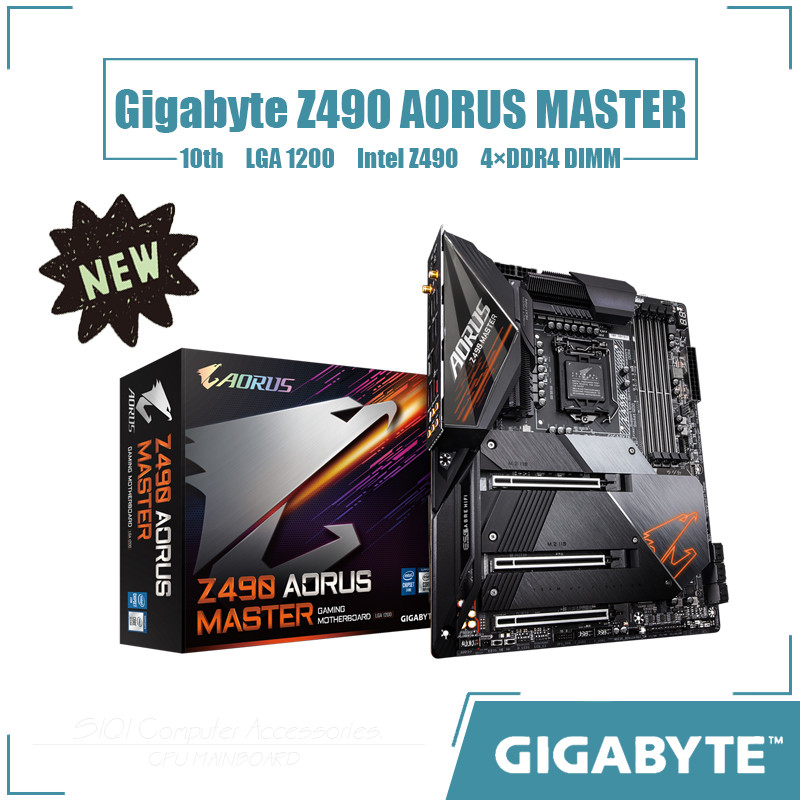 [ใหม่] เมนบอร์ด Gigabyte Z490 AORUS MASTER Intel Z490 4DDR4 DIMM LGA 1200 เมนบอร์ดเดสก์ท็อป