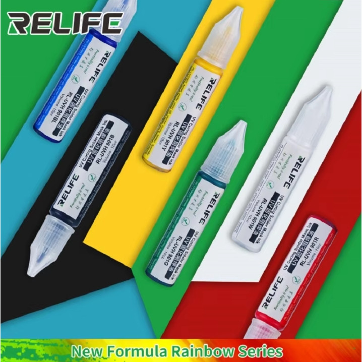 RELIFE RL-UVH 901 Series กาว UV Curing Solder Mask Ink สำหรับซ่อมและเคลือบแผงวงจร PCB